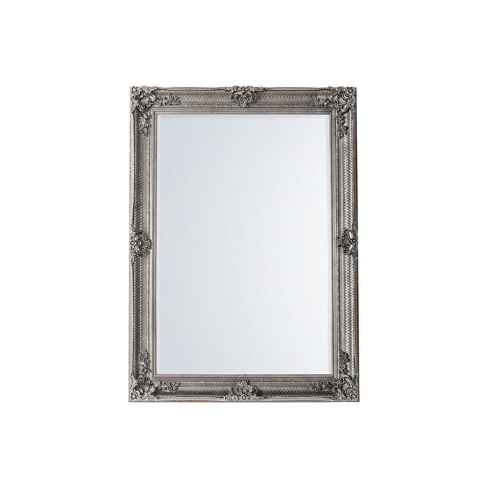 Gallery - Atticus Antique Silver Mirror With Detailed Frame 109.5 x 79cm
