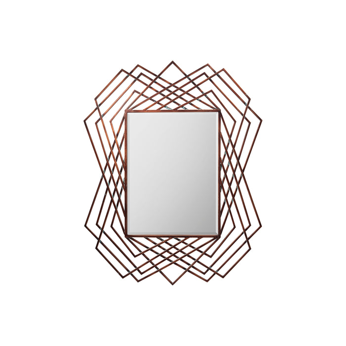 Gallery - Sierra Geometric Framed Wall Mirror in Copper, 109.5x94cm