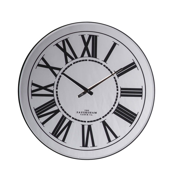 Gallery - Holly Traditional Round Wall Clock in Chrome, 55cm