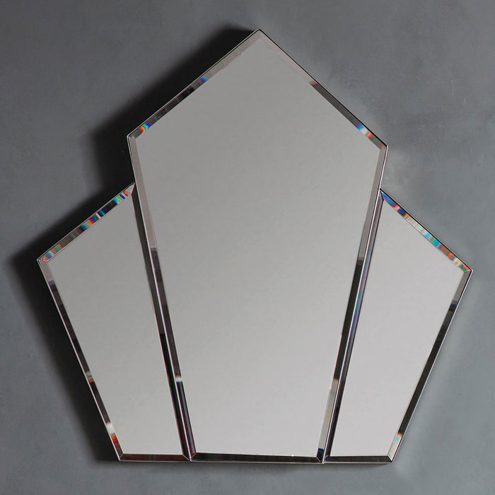 Gallery - Tresta Diamond Shaped Wall Mirror in Silver, 100x100cm