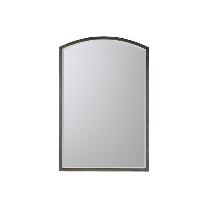 Gallery - Hallie Thin Frame Arch Mirror in Silver, 90x60cm
