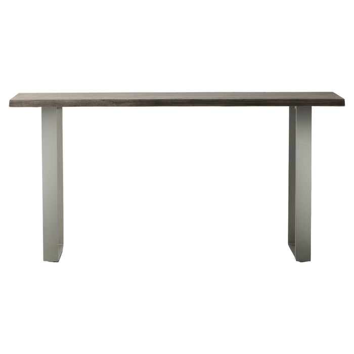 Gallery - Hatfield Wood Top Console Table in Grey, 160x36cm