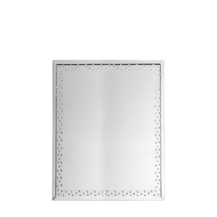 Gallery - Morris Large Detailed Wall Mirror in Silver, 100x80cm