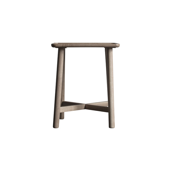 Gallery - Kenley Solid Wood Side Table in Grey, 45x45cm