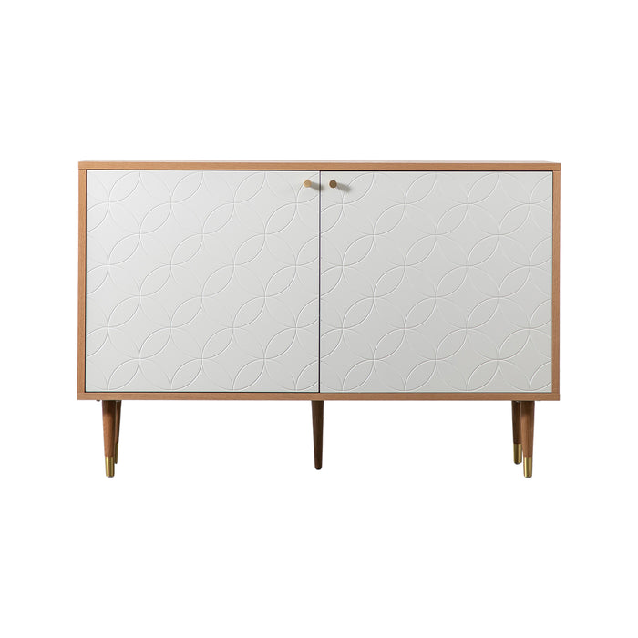 Gallery - Neston 2 Door Wooden Cabinet in White, 120x40cm