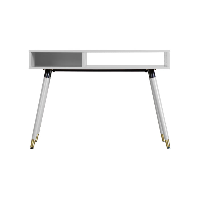 Gallery - Hawley Oak Wood Console Table in White, 110x45cm