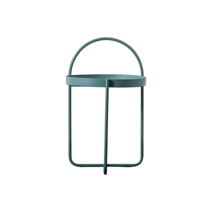 Gallery - Marlow Tray Style Round Side Table in Teal