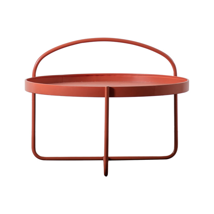 Gallery - Marlow Round Metal Coffee Table in Coral