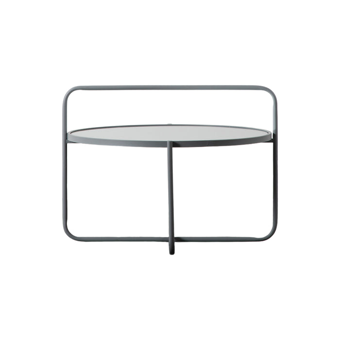Gallery - Fawkham Round Glass Top Coffee Table in Grey