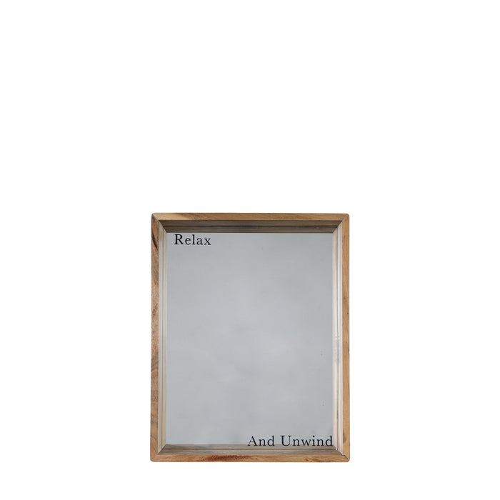 Gallery - Haven Wooden Bathroom Mirror with Shelf, 40x50cm