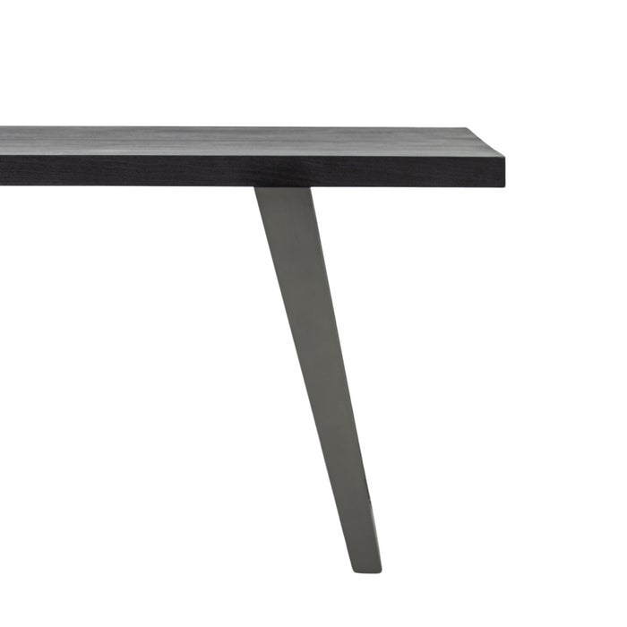 Gallery - Norden 8 Seater Wood Top Dining Table in Black, 220x100cm