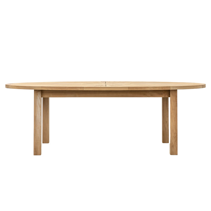 Gallery - Catania 6 Seater Outdoor Solid Wood Dining Table, 240x76cm