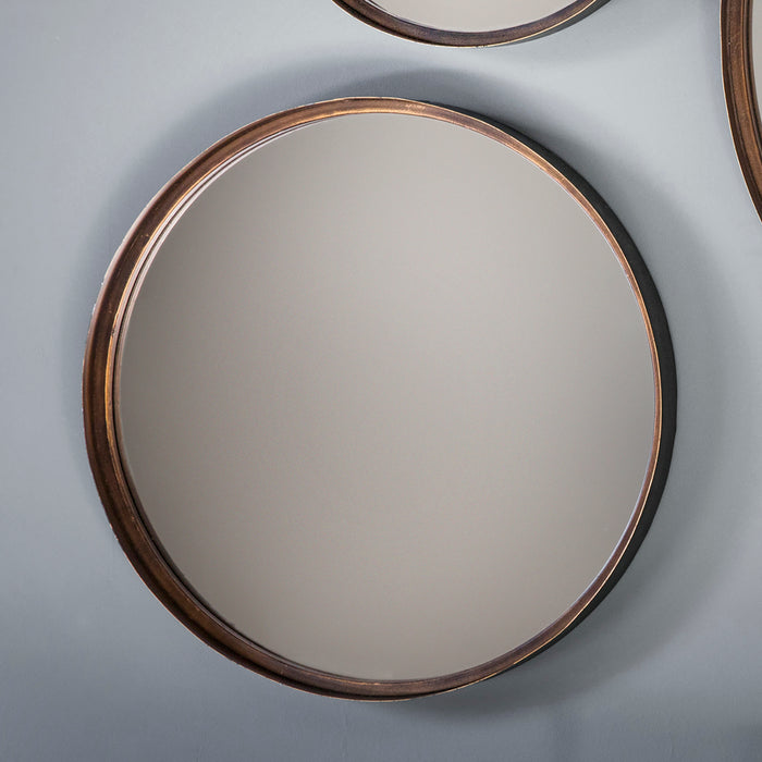 Gallery - Bounce Round Framed Wall Mirrors in Bronze, Set of 4