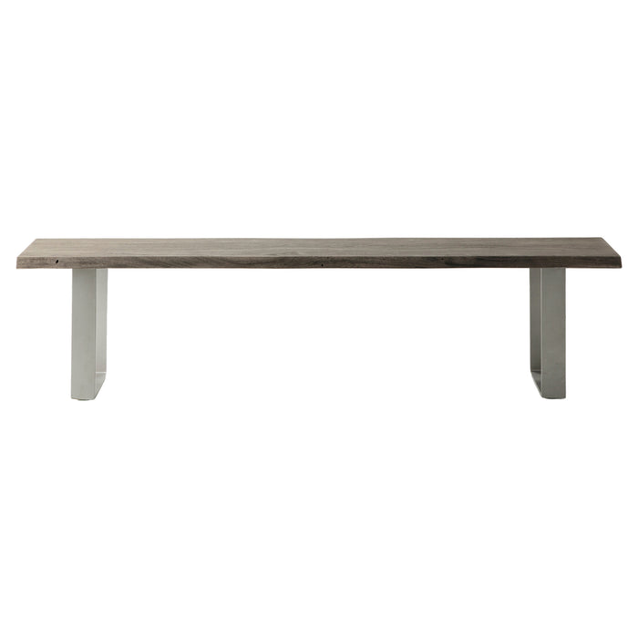 Gallery - Hatfield Wood Top Dining Bench in Grey, 180x36cm