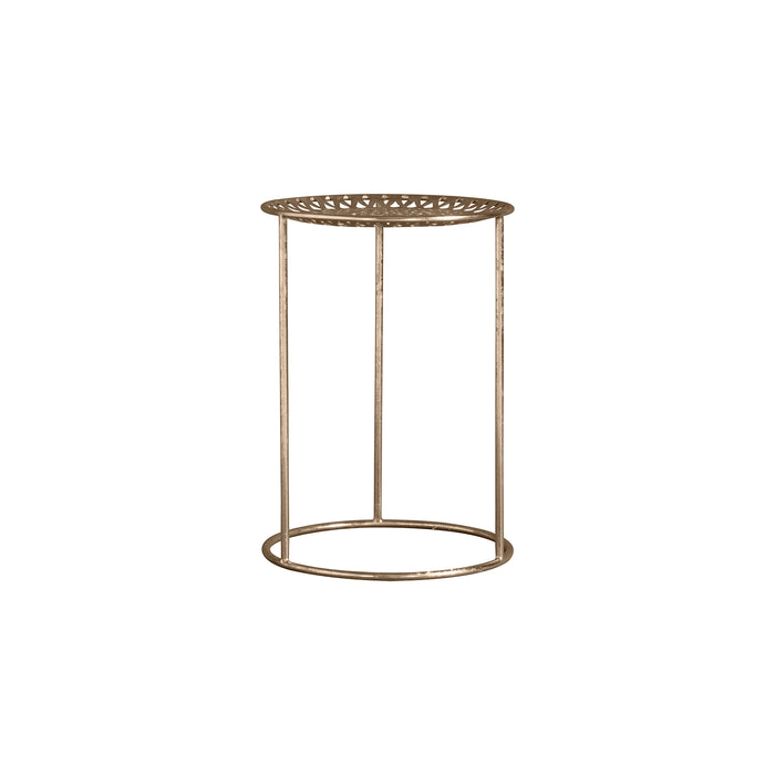 Gallery - Mersin Round Solid Metal Side Table in Gold