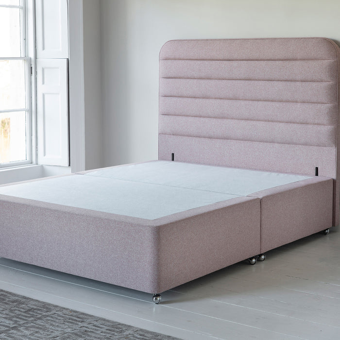 Gallery - Divan King Size Bed in Velvety Pastel Peony, 200x150cm