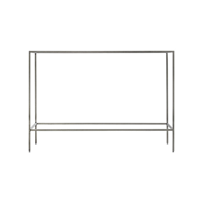 Gallery - Rufford Glass Top Console Table in Silver, 110x35cm