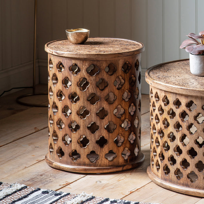 Gallery - Madurai Round Bohemian Side Table in Natural