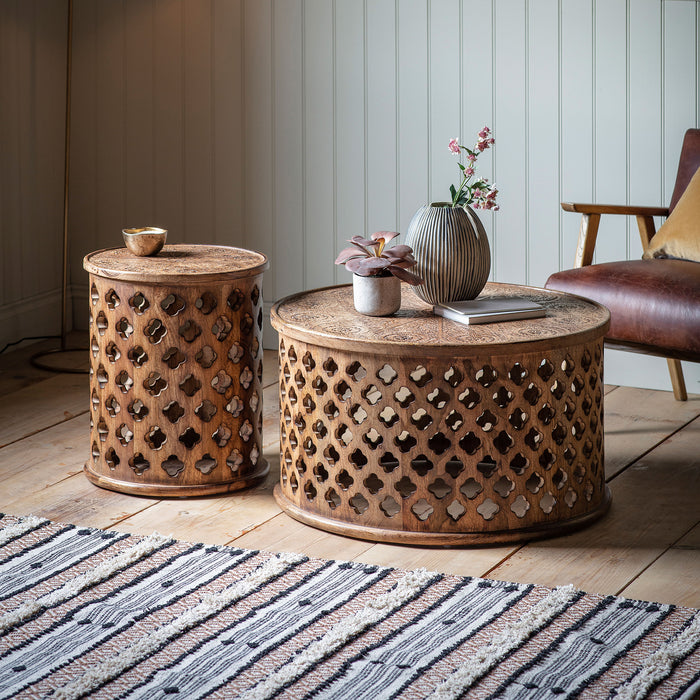 Gallery - Madurai Round Bohemian Side Table in Natural