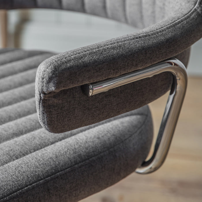 Gallery - Miller Adjustable Swivel Chair in Charcoal