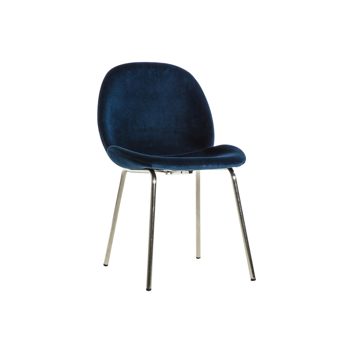 Gallery - Flynn Velvet Dining Chair in Petrol Blue. Set of 2