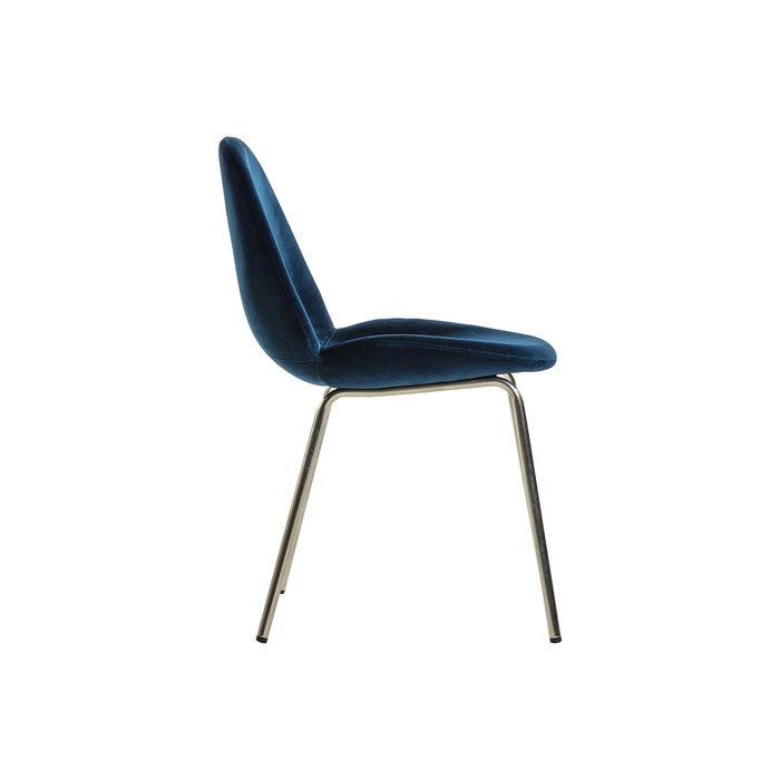 Gallery - Flynn Velvet Dining Chair in Petrol Blue. Set of 2