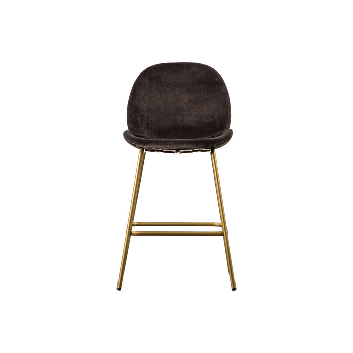 Gallery - Flynn Velvet Bar Stool in Black, Set of 2