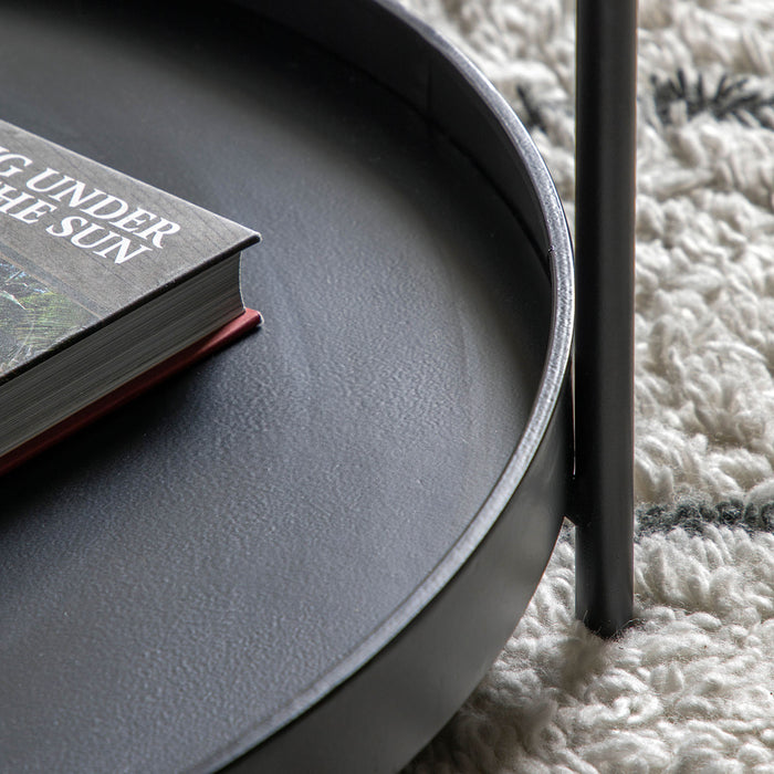 Gallery - Stockbury Round Solid Iron Coffee Table in Black