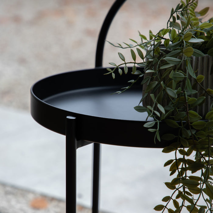 Gallery - Marlow Tray Style Round Side Table in Black