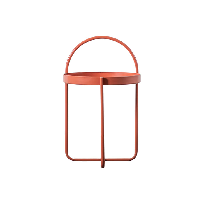 Gallery - Marlow Tray Style Round Side Table in Coral