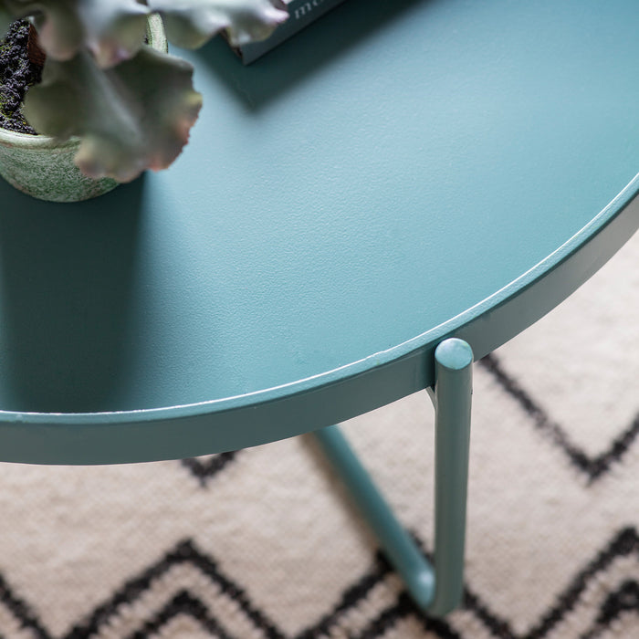 Gallery - Marlow Tray Style Round Coffee Table in Teal