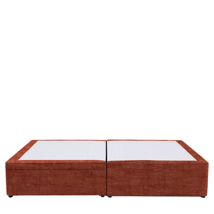 Gallery - Half Ottoman King Size Bed with Storage in Velour Cherry Bakewell, 200x150